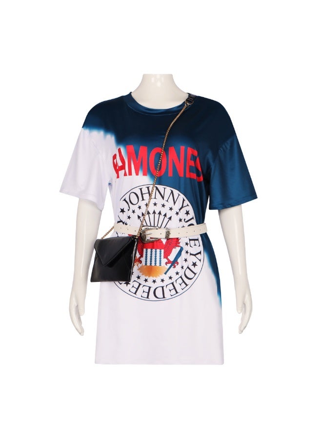 NIBEMINENT My fault is that my role-playing costume is long, T-shirt, chain, bag and belt - Image 1