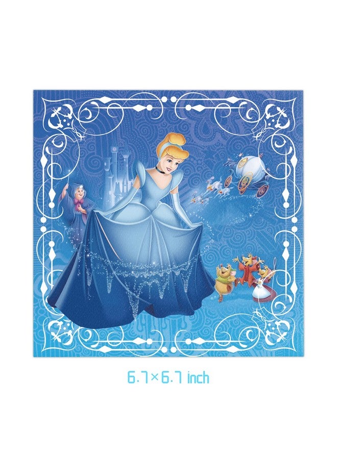 OMTO 41Pack Cinderella Party Supplies Include 710Pcs And 9 10Pcs Plates 20 Napkins Tablecloth For Cinderella Birthday Party Decoration - Image 4
