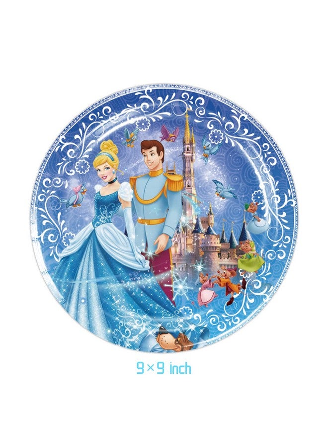 OMTO 41Pack Cinderella Party Supplies Include 710Pcs And 9 10Pcs Plates 20 Napkins Tablecloth For Cinderella Birthday Party Decoration - Image 3