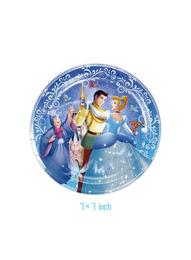 OMTO 41Pack Cinderella Party Supplies Include 710Pcs And 9 10Pcs Plates 20 Napkins Tablecloth For Cinderella Birthday Party Decoration - Image 2