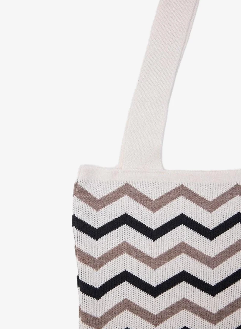 Shule Bags  Velza Knit Shoulder Bag Cream. for Women | Best Price UAE