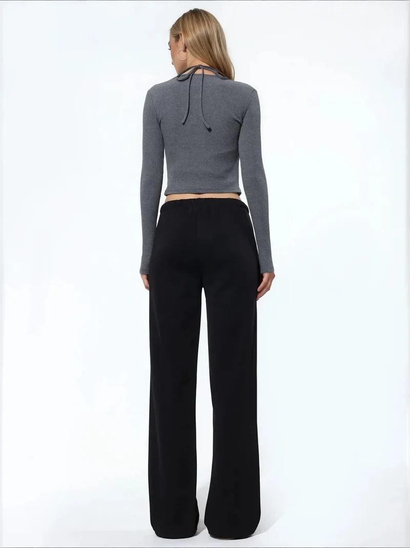 بوسيم BUSEM Women's Elastic Waist Straight Leg Pants