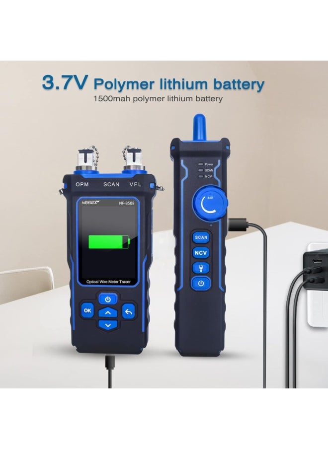 NOYAFA NF-8508 Network Cable Tester with Optical Power Meter VFL/CAT5/CAT6/RJ11 Cable Toner Ethernet Cable Tester, Length Measurement, RJ45 Network Tester for Telephone, PoE Tester Wire Tracer Fiber Tester  - Image 4