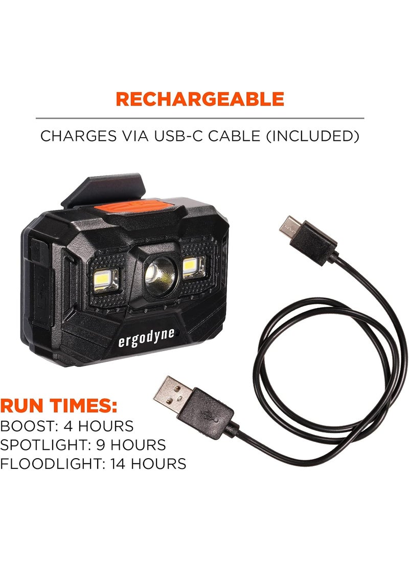 Ergodyne Ergodyne  60197 Skullerz 8987 Rechargeable Universal Hard Hat LED Light orange  - Image 5