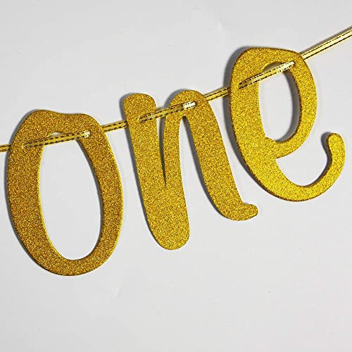 Festiko®1/2 Way to One Banner for Six Months Old Birthday Party Decorations Sign Gold Glitter - Image 5