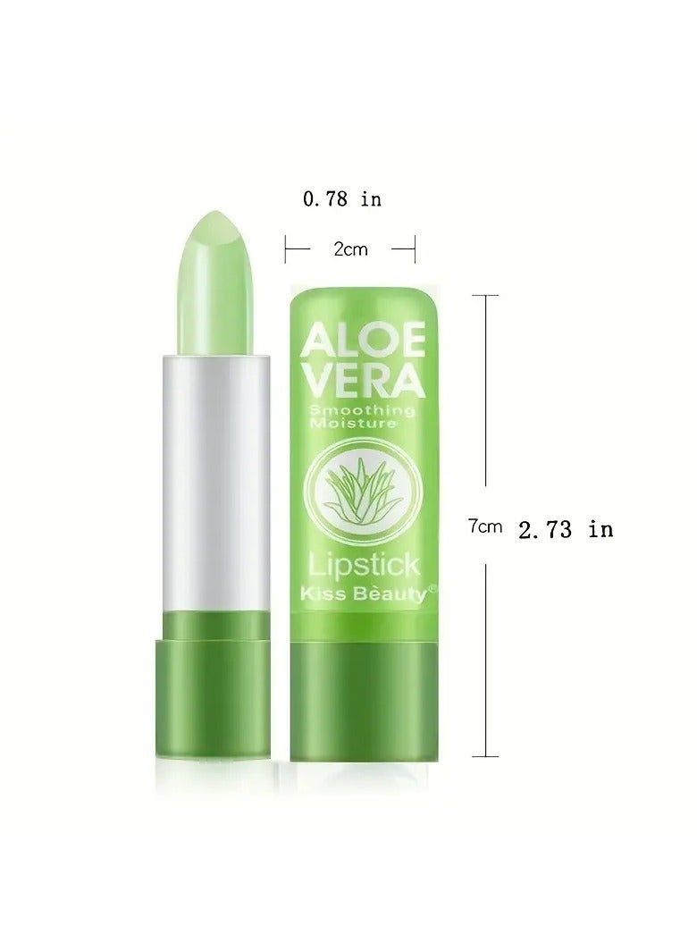 كيس بيوتي أحمر شفاه ORiTi Aloe Vera متغير اللون مرطب ومصلح للشفاه مقاوم للماء ومضاد للجفاف والتشقق أحمر شفاه متغير درجة الحرارة - Image 4
