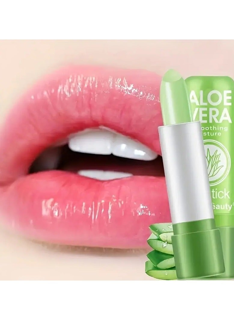 كيس بيوتي أحمر شفاه ORiTi Aloe Vera متغير اللون مرطب ومصلح للشفاه مقاوم للماء ومضاد للجفاف والتشقق أحمر شفاه متغير درجة الحرارة - Image 3