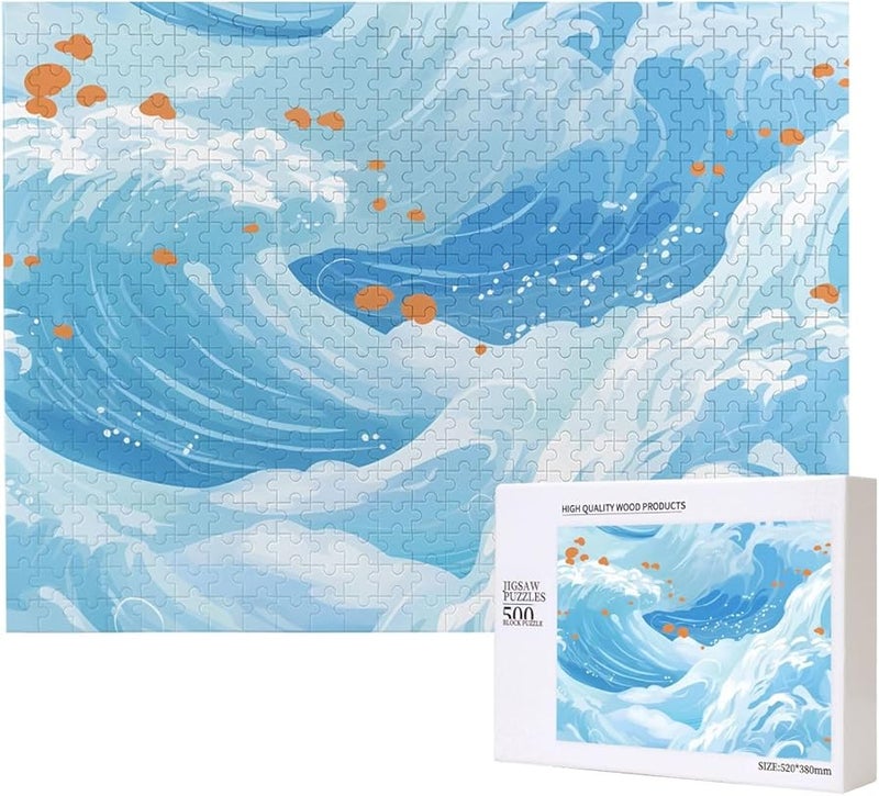 لغز بانوراما 500 قطعة من Phayah White Waves للكبار، ديكور منزلي، هدية حفلة عيد ميلاد - Image 2