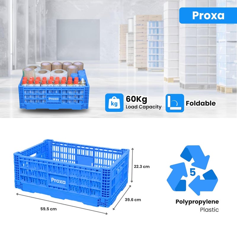 ROXA سلة قابلة للطي بسعة 60 كجم مع بولي بروبيلين (PP)، خفيفة الوزن، لأغراض التخزين والتكديس، تصميم موفر للمساحة، للاستخدام في المنزل، المستودع، المكتب وغيرها.. PXA-FB60 - Image 4