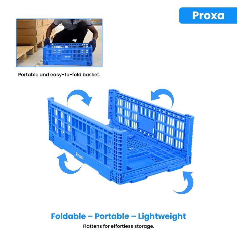 ROXA سلة قابلة للطي بسعة 60 كجم مع بولي بروبيلين (PP)، خفيفة الوزن، لأغراض التخزين والتكديس، تصميم موفر للمساحة، للاستخدام في المنزل، المستودع، المكتب وغيرها.. PXA-FB60 - Image 2