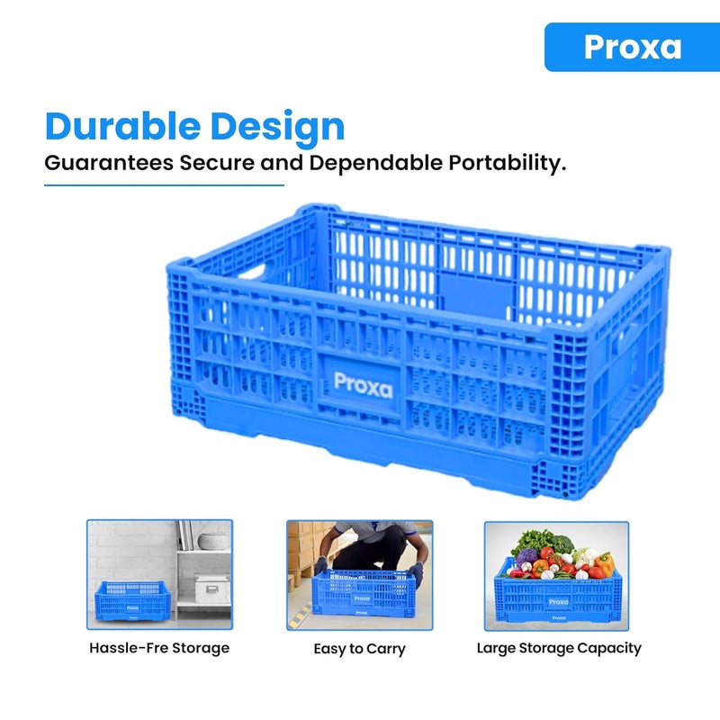 ROXA سلة قابلة للطي بسعة 60 كجم مع بولي بروبيلين (PP)، خفيفة الوزن، لأغراض التخزين والتكديس، تصميم موفر للمساحة، للاستخدام في المنزل، المستودع، المكتب وغيرها.. PXA-FB60 - Image 3
