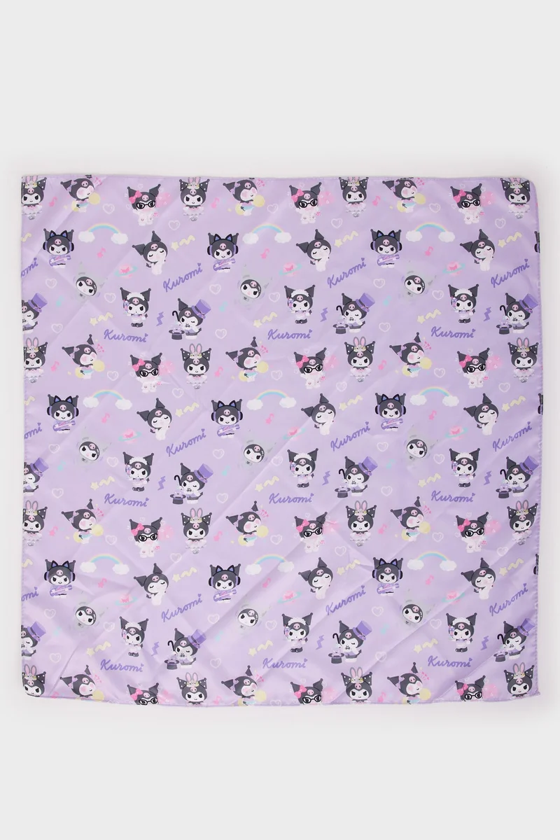 ديفاكتو Girl Kuromi Patterned Satin Scarf