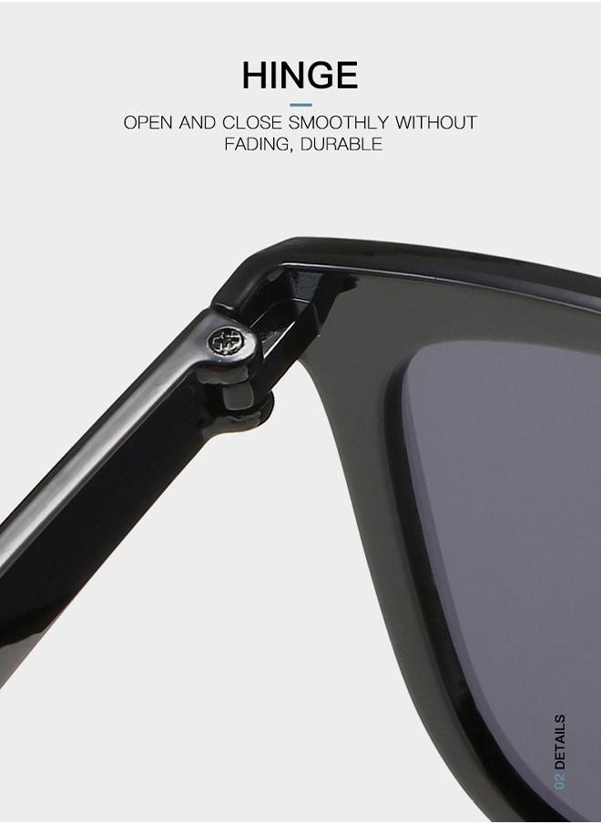 HS - Foldable Sunglasses Women Men, Square Folding Easy Carry Foldable Shades UV400 Protection Lens, Sun Protection Sunglasses Suitable for Summer Outdoor Beach Travel Camping - Image 1