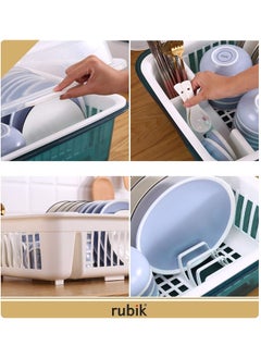 Covered Dish Drying Storage Rack Kitchen Tableware Dish Drainer with Transparent Lid Cover - pzsku/Z101E4C4F384922437785Z/45/_/1690274554/61348cf5-a148-4973-8449-d56d624e6900