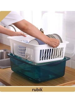 Covered Dish Drying Storage Rack Kitchen Tableware Dish Drainer with Transparent Lid Cover - pzsku/Z101E4C4F384922437785Z/45/_/1690274557/ad0a0ae5-5c38-4b66-8d7e-75bacaa63812