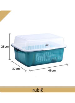 Covered Dish Drying Storage Rack Kitchen Tableware Dish Drainer with Transparent Lid Cover - pzsku/Z101E4C4F384922437785Z/45/_/1690274558/10b8a2e0-06e1-4e78-ad88-b69a66751663