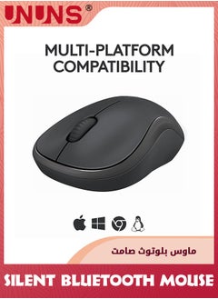UNUNS Silent Bluetooth Mouse,Wireless Mouse,Rechargeable Mice,2.4GHz  Optical Tracking Mice,Portable Compact Mouse,Mouse For Windows MacOS ChromeOS Mac Laptop Tablets,Graphite Grey  - Image 4
