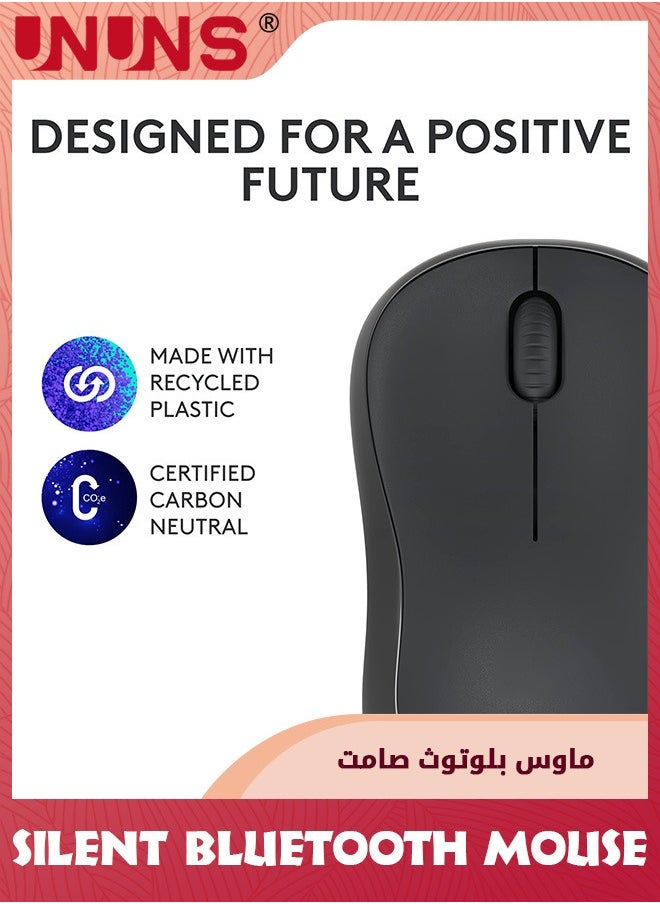 Silent Bluetooth Mouse,Wireless Mouse,Rechargeable Mice,2.4GHz  Optical Tracking Mice,Portable Compact Mouse,Mouse For Windows MacOS ChromeOS Mac Laptop Tablets,Graphite Grey