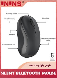 UNUNS Silent Bluetooth Mouse,Wireless Mouse,Rechargeable Mice,2.4GHz  Optical Tracking Mice,Portable Compact Mouse,Mouse For Windows MacOS ChromeOS Mac Laptop Tablets,Graphite Grey  - Image 5