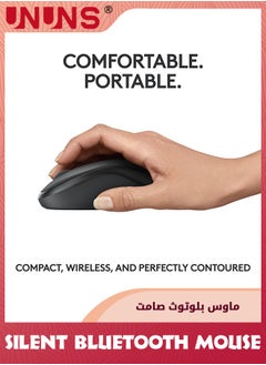 UNUNS Silent Bluetooth Mouse,Wireless Mouse,Rechargeable Mice,2.4GHz  Optical Tracking Mice,Portable Compact Mouse,Mouse For Windows MacOS ChromeOS Mac Laptop Tablets,Graphite Grey  - Image 3