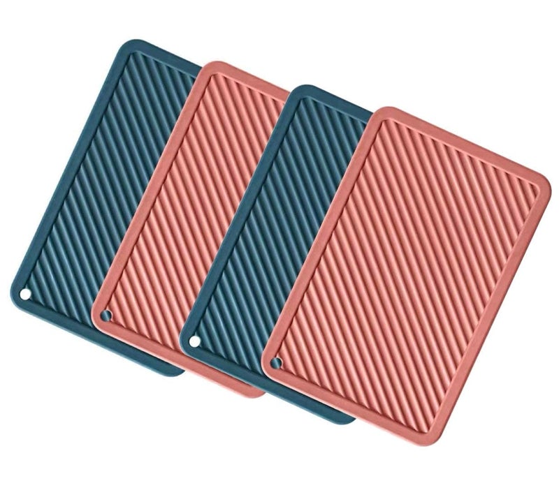 ONICORN Silicone Trivet Mat for Hot Pan and Pot Hot Pads Counter Mat Heat Resistant Table Dish Drying Mat or Placemats, Color Random Mix (4) - Image 1