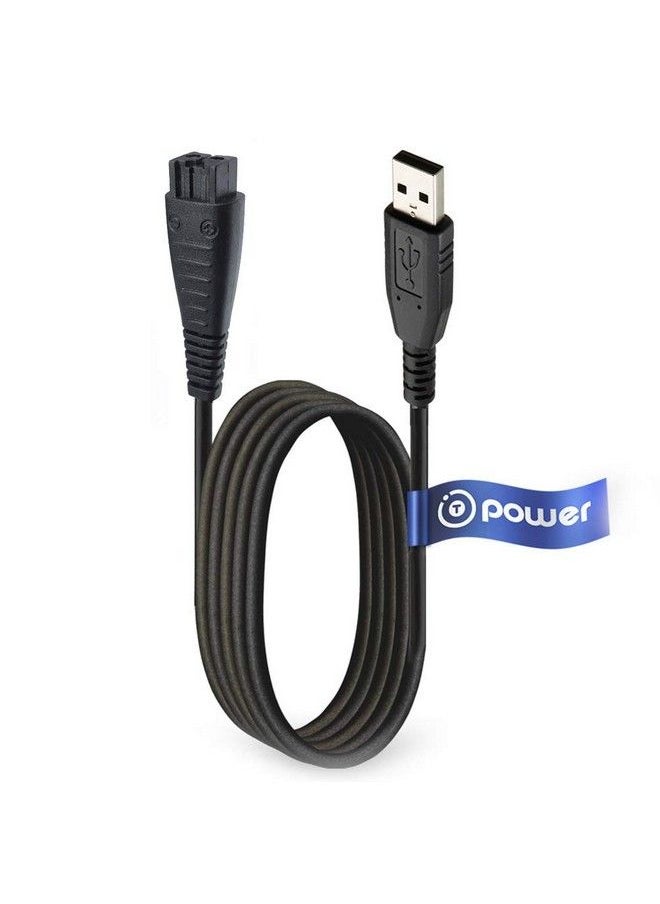 T POWER - Tpower Home Car Charging Cable Compatible With For Panasonic Procurve Wet Dry Shaver Electric Blade Razor (Re740 Re751 Re759 Re768 Ergc20 Re740 Re768 Re759 Re751 Ergc20) Travel Power Cord - Image 1
