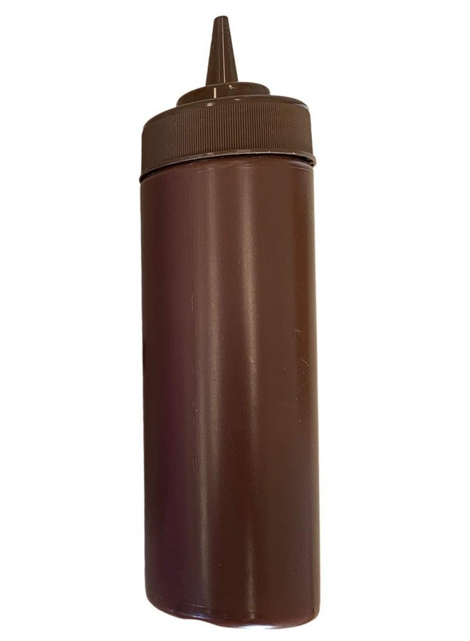 Bark and Lindy Bpa Free Food Prep 12 Oz Plastic Condiment Squeeze Bottle For Hot Sauces Condiments Dressings (Brown)