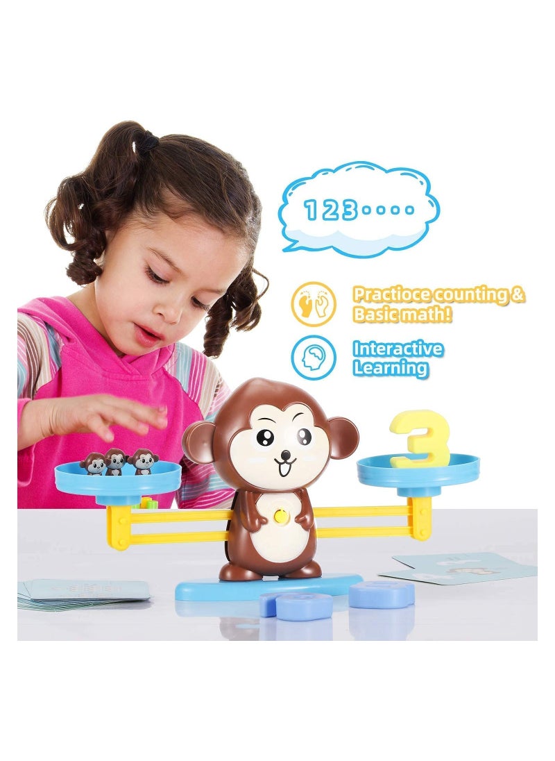 AIWANTO Monkey Math Game Kids Number Counting Weight Balance Games Toys for Education Learning Maths Playing Fun  - Image 3