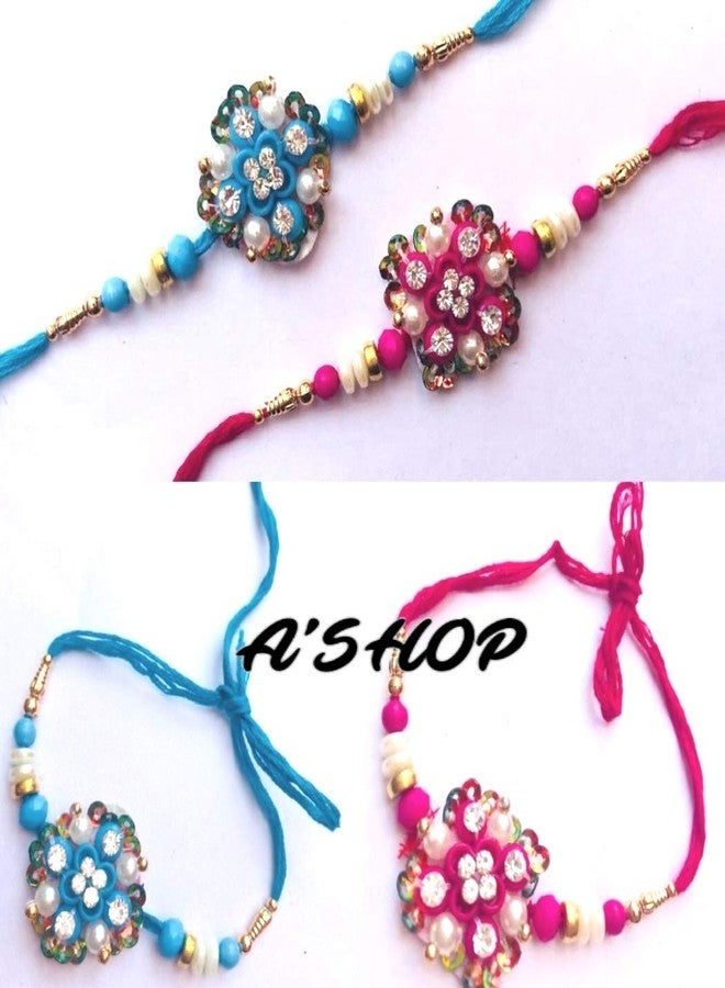 A'SHOP Cute & Elegant Rakhi's for the special occasion of RAKSHA BANDHAN for your Brother(Combo of 2) - Image 2