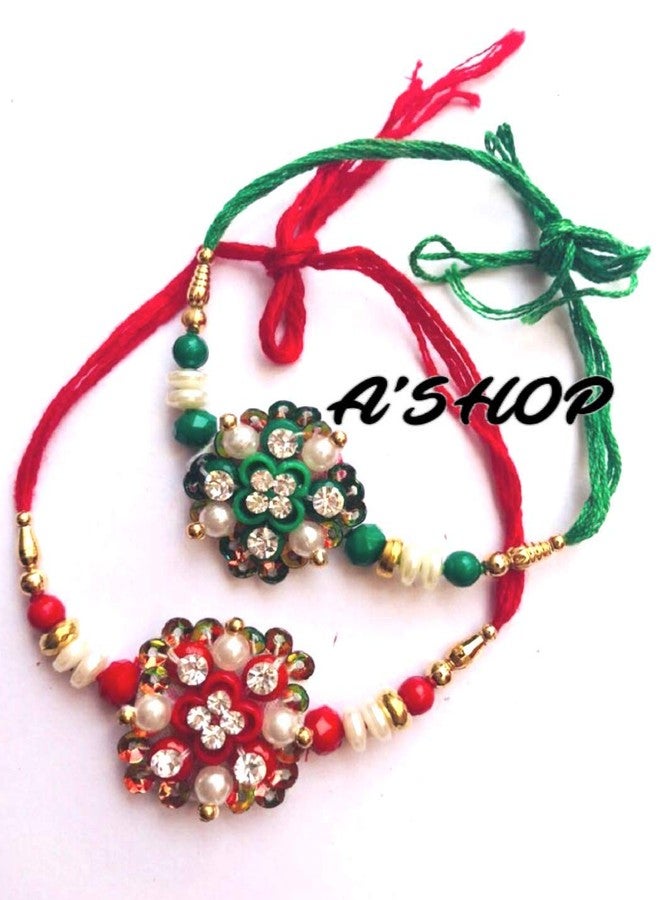 A'SHOP Cute & Elegant Rakhi's for the special occasion of RAKSHA BANDHAN for your Brother(Combo of 2) - Image 3