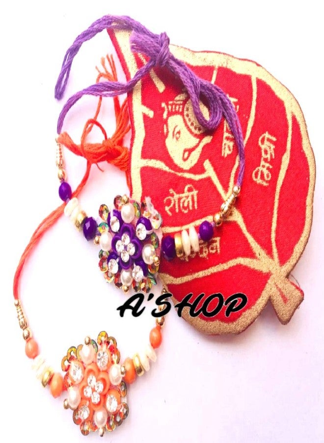 A'SHOP Cute & Elegant Rakhi's for the special occasion of RAKSHA BANDHAN for your Brother(Combo of 2) - Image 4