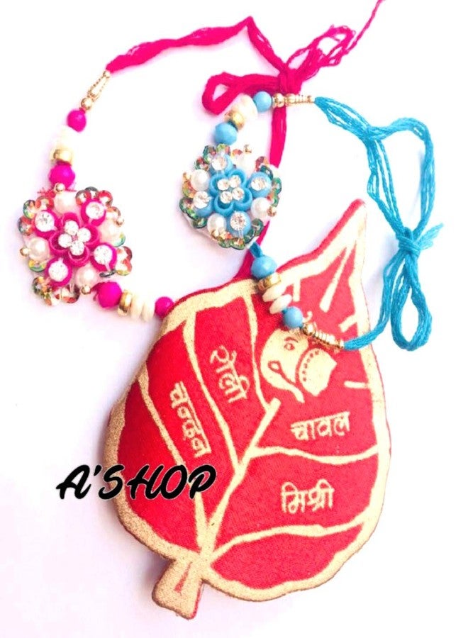 A'SHOP Cute & Elegant Rakhi's for the special occasion of RAKSHA BANDHAN for your Brother(Combo of 2) - Image 5
