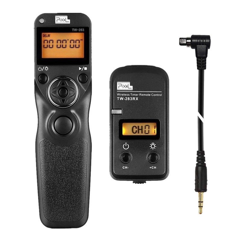 Pixel Timer Shutter Release TW283-N3 Wireless Remote Control Compatible with Canon 5D Mark-III/Mark-IV 5D R5 R5C 10D 1DX 1DC 1DS 1D 5DS 5DSR 20D 6D 7D Mark-II 7D 50D 40D 30D D60 D30 D2000 - Image 1