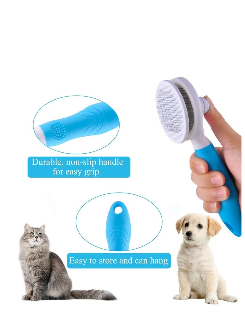 Excefore Cat Brush, Self Cleaning Slicker Brushes for Shedding and Grooming Removes Loose Undercoat, Mats and Tangled Hair Grooming Comb for Cats Dogs Brush Massage-Self Cleaning  - Image 5