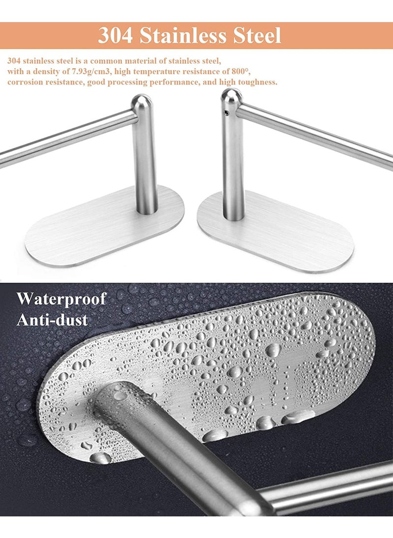 DOCOSS - DOCOSS-Self Adhesive Towel Ring Stainless Steel Napkin Towel Hanger for Washbasin Anti Rust Strong Sticker Towel Holder for Bathroom Napkin Holder,Bathroom Accessories (Satin) - Image 1