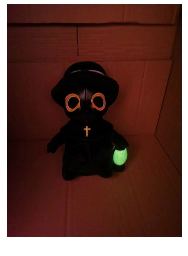 Plague Doctor Plush Toy 25cm Weighted Spook Stuffed Plushie Pillow Doll Soft Fluffy Hugging Cushion Decor Present For Kids And Adults - Image 5