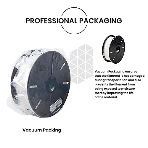 Tesseract Premium PLA + 1.75mm 3D Printing Filament | Dimensional Accuracy +/- 0.03mm | Compatible with Most FDM Printers | 1 KG 3D Printer Filament - PLA Silk White (Quantity 1) - Image 5