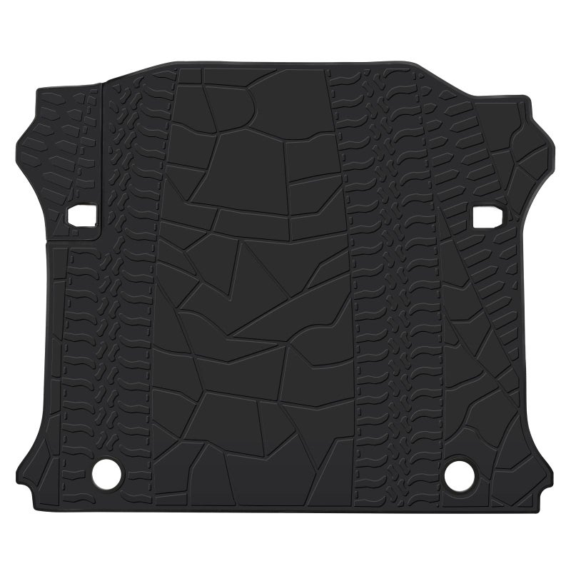 San Auto Cargo Liners Custom Fit for Jeep Wrangler JK Unlimited JKU 4 Door Sahara Rubicon 2011 2012 2013 2014 2015 2016 2017 2018 Trunk Mats Full Black Rubber Without Subwoofer Heavy Duty Odorless - Image 1