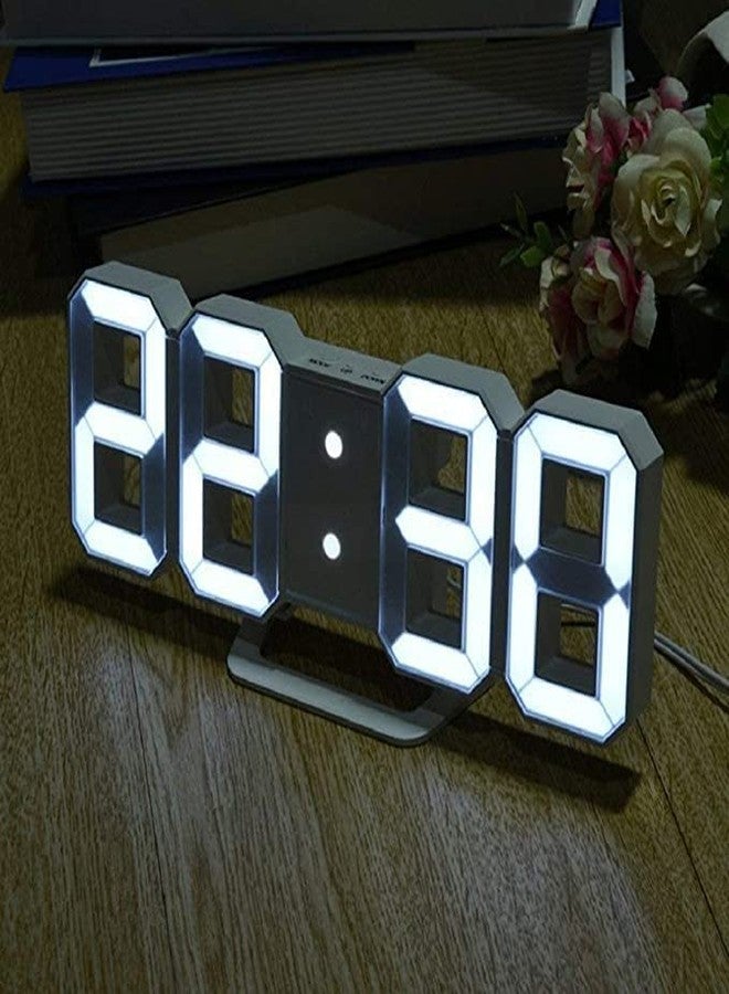 bosig ساعة حائط رقمية ثلاثية الأبعاد بتقنية LED من بوسيج® للمنزل، تُعلق على الطاولة أو الحائط، سطوع قابل للتعديل تلقائيًا، سهلة القراءة ليلاً - مصنوعة من البلاستيك (عبوة من قطعة واحدة) - Image 5