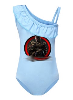 MQD Black Myth Goku Girls' One Piece Swimsuit And Cap Set 