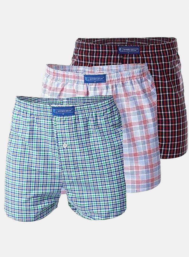 Embrator Printed Boxer Shorts Set (3) - Men's - Image 1