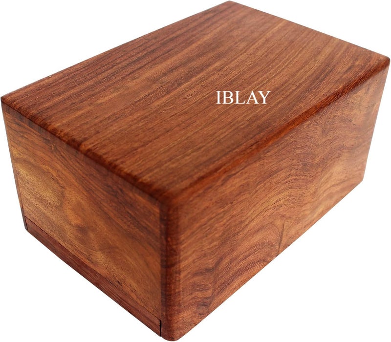 Indian Glance Indian Glance Wooden Urn Box  Urn for Human Ashes Funeral Cremation Urn XLarge 95 x 65 x 5 Urn Holds 200 cu in 