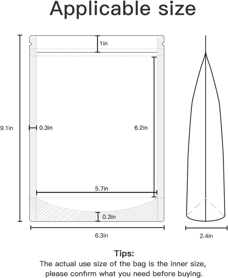 DNY Waterproof, Leakproof, Airtight Multi-Purpose Storage with Top Notch | Reusable Zip Lock Stand Up Pouches | Silver & Transparent (20, 500 Grams) - Image 2