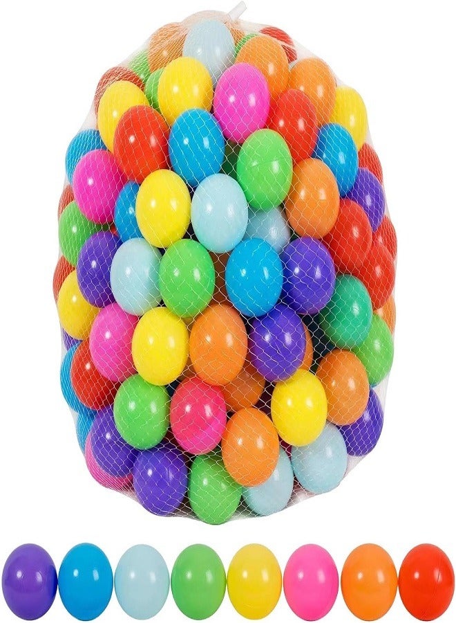 100 Pieces Colorful Soft Plastic Balls for Kids Tents and Pools, Suitable Toy as a Gift.  - Image 1