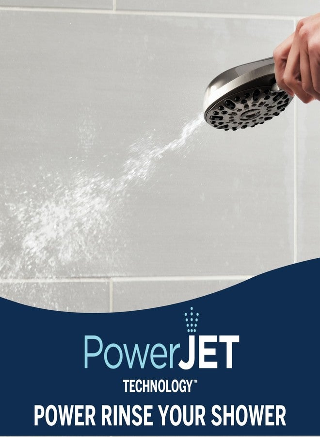 Waterpik ShowerClean Pro Hand Held Shower Head High Pressure Rinser With Built-in Power Jet -Wash, Shower -Cleaner In Brushed Nickel, QCM-769ME - Image 2