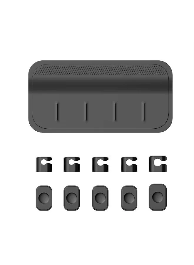 THUGFIT  Magnetic Cable Organizer Dock for Desks Winder Stand Rubber Desk Cable Clips Management  | Best Price UAE