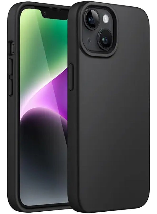 Protective Cover For iPhone 14 Plus , Slim Fit Soft Back TPU Case Flexible Silicone Cover Compatible For iPhone 14 Plus - Black