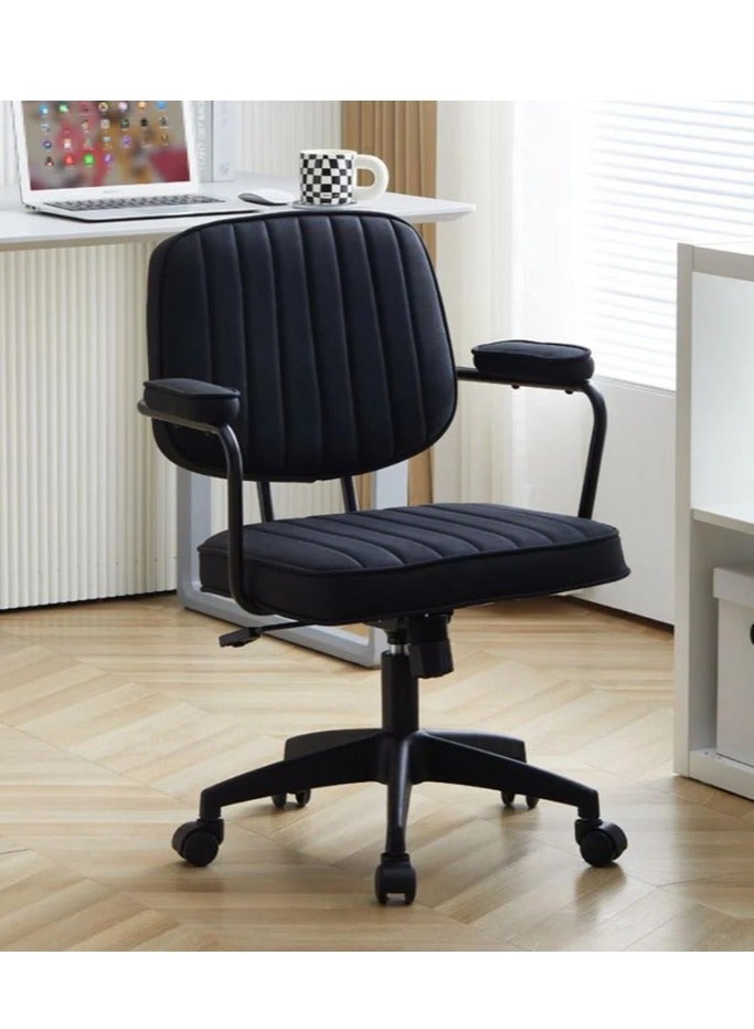 ترف كوم كرسي مكتب دوار أسود متحرك 50×50×85 سم - Image 2