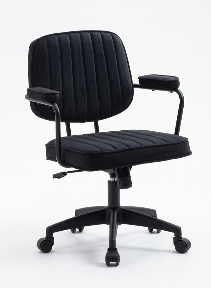 ترف كوم كرسي مكتب دوار أسود متحرك 50×50×85 سم - Image 3