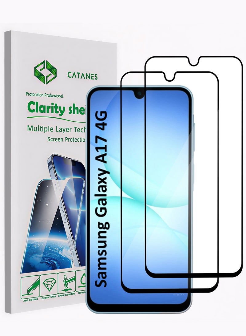 CATANES 2 Pieces 3D Tempered Glass Screen Protector for Samsung Galaxy A17 Dual SIM 4G – 6GB RAM / 128GB Storage - Image 1